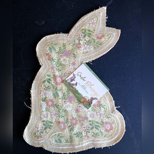PLACEMATS 2 Sets of 3 = 6 EASTER BLESSINGS 13 x 19" 💐 🐇 Burlap BRAND-NEW w/tag